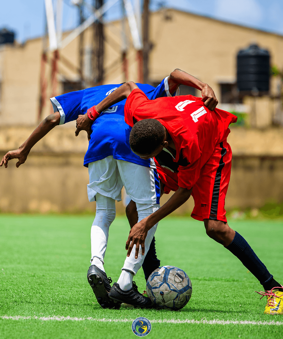 Grassroots football action
